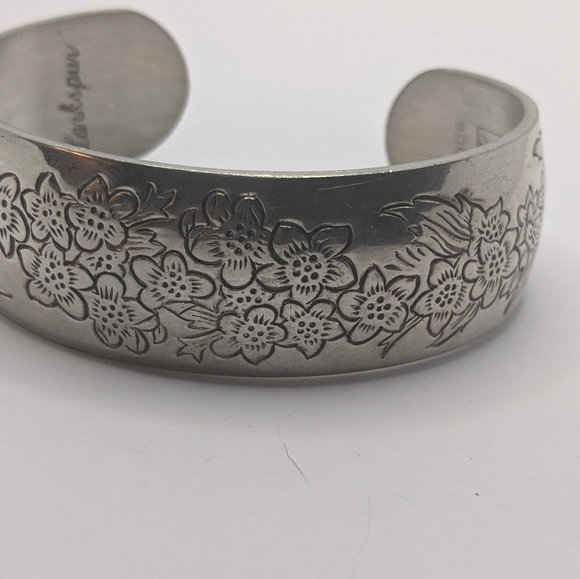Vintage Kirk pewter cuff bracelet - Picture 1 of 7
